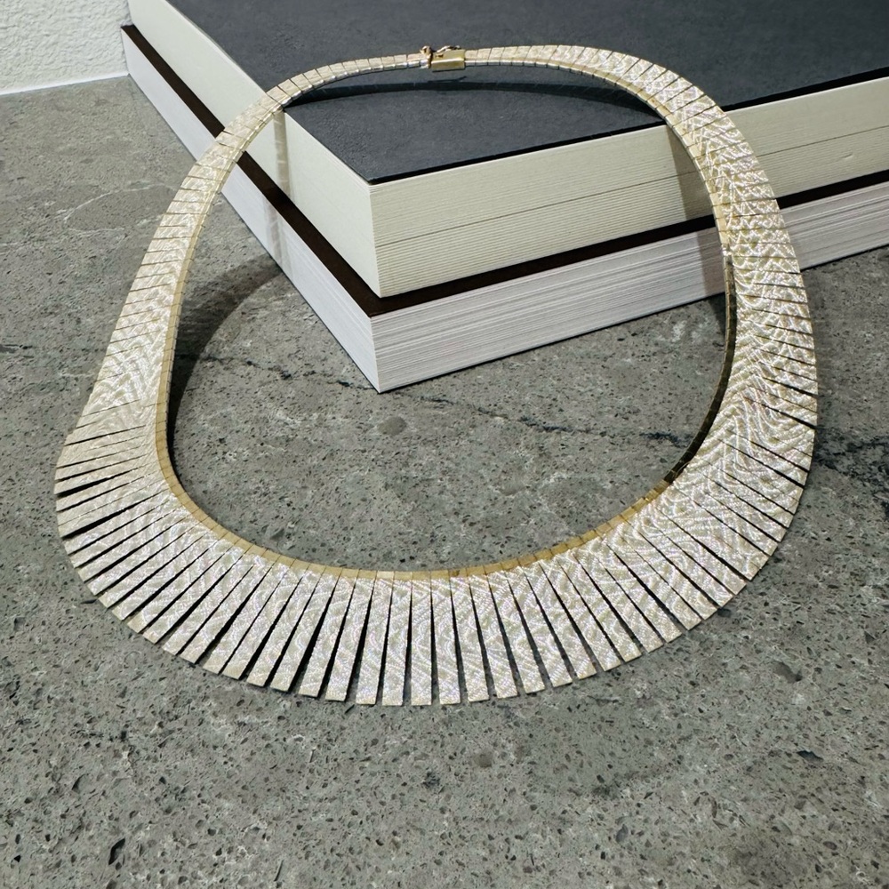 Vintage Sterling Silver Cleopatra Style Necklace